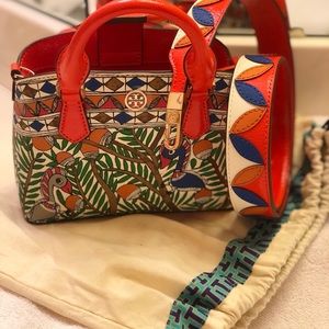 Gorgeous Tory Burch - Robinson Printed Top- Handle Mini Bag - Authentic